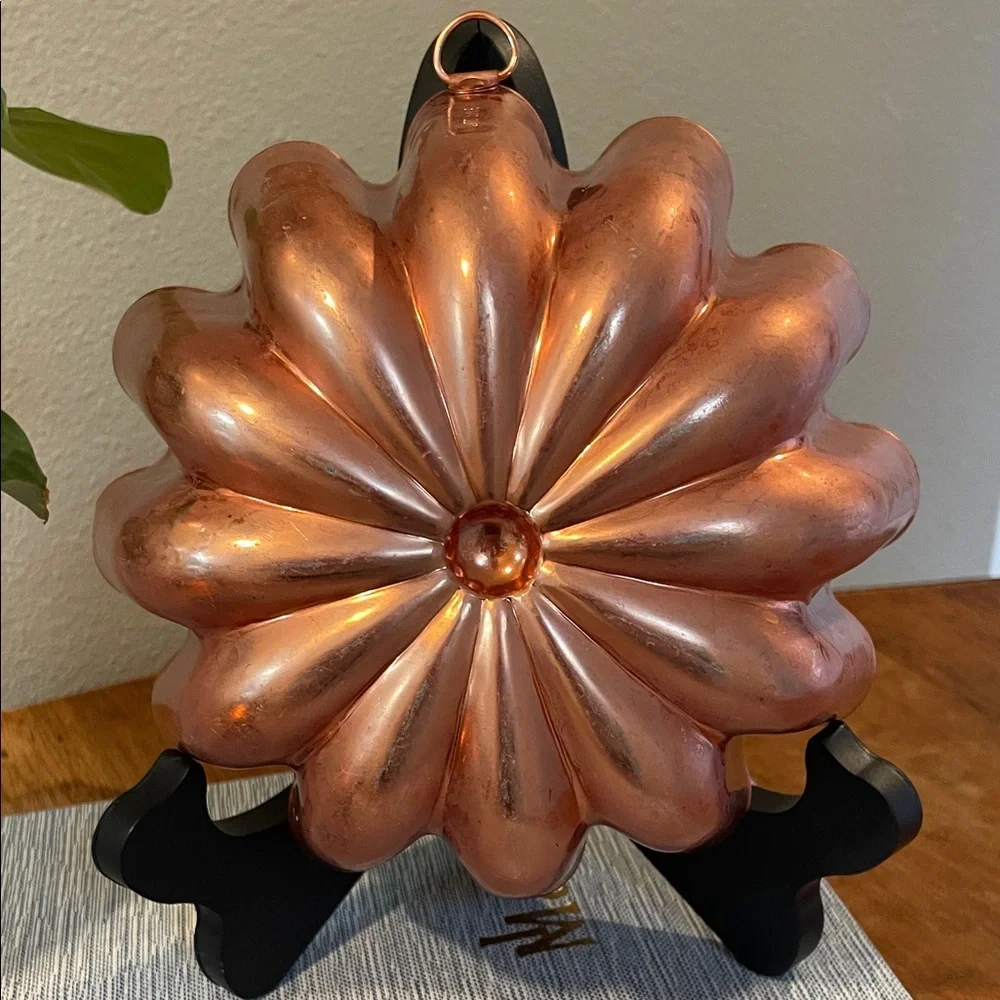 Vintage Copper Fluted Mold 3.5 Cup– Farmhouse Kitchen Décor